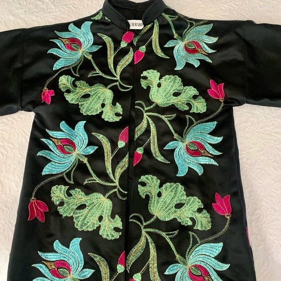 ALBERT CAPRARO Vintage 70’s Embroidered Blazer / Jacket with a Wide Sleeve. - Picture 1 of 10